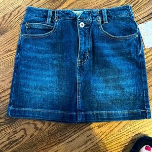 Free People denim mini skirt